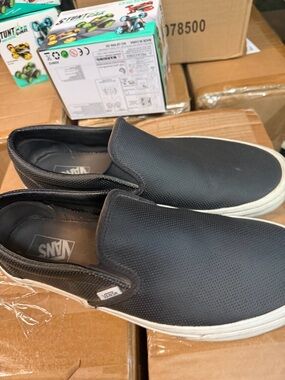 Vans Black Slip-On Perforated Casual Loafers